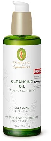 PRIMAVERA Cleansing Oil Calming & Softening 100 ml – Naturkosmetik – Reinigungsöl, Gesichtsreinigung für jede Haut – reinigt sanft, wirkt rückfettend und entfernt Make-up - vegan
