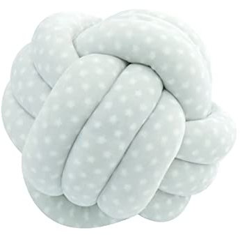 VFDC Knotenkissen, Deko Zierkissen für Sofa, Rund Knoten-Ball-Kissen, Geknotetes Couchkissen, Grau, 27cm