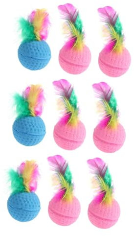 FRCOLOR 3sets Spielzeug Für Katzen Katzen Spielzeug Interaktives Katzenspielzeug Schwamm Mit Schwänzen 3pcs * 3