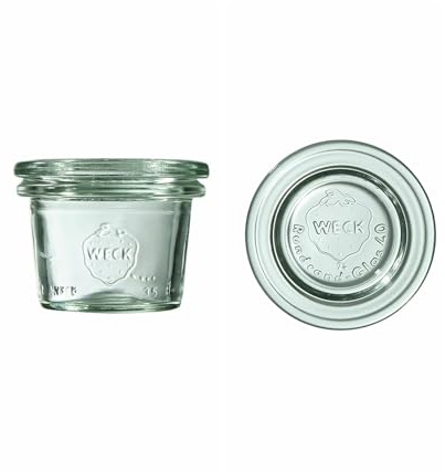 Weck Mini-Glas 35 ml 12 Stück | Glas mit Deckel, Dichtung und 2 Verschlüssen | Zur Konservierung, Säften, luftdichter Aufbewahrung von trockenen Zutaten