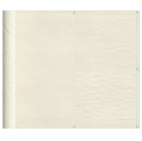 vidaXL Écran de Balcon, Brise-Vue de Jardin, Écran de Protection, Écran d'Intimité Terrasse Extérieur, Crème 90x800 cm 100% Polyester Oxford