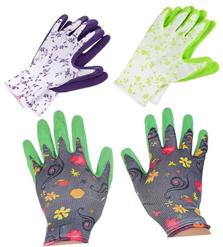 SEWOART 3 Paare Blumenhandschuhe Arbeitshandschuhe Herrenhandschuhe Gefrierhandschuhe Handschuhe mit voller Handfläche Wasserdichte Handschuhe für Herren Gartenhandschuhe damen Schutz Mann