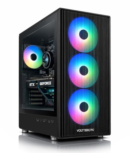 VolttierPC PC Gaming AMD Ryzen 5 4500 6x3.6Ghz | Nvidia RTX 3050 6GB | 16GB RAM | 500GB M.2 NVMe | WiFi 6 + Bluetooth 5.2 | Windows 11 Pro | Ordenador de Sobremesa | PC Gamer