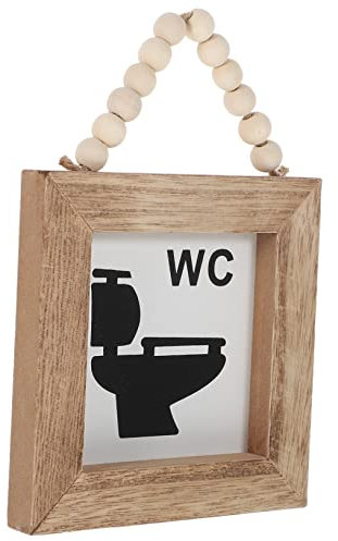CAXUSD Targa Per Bagno Decorazione Rustica Per Toilette Scritte Eleganti Per Wc Segnale Per Ristoranti e Hotel Arte Murale Per Ambienti Vintage