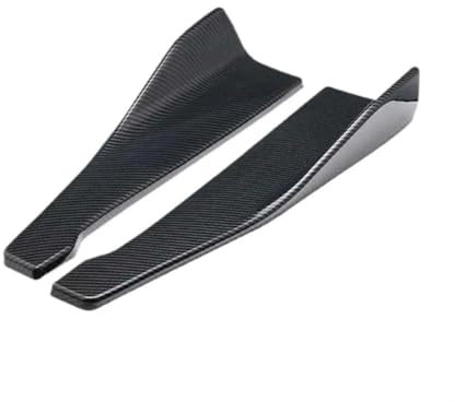 FZCSIMR Canard Spoiler Splitter Für E90 Auto Seitenschweller Stoßstangenspoiler Splitterschutz Kratzer Karosserieschürze Lippen Winglets(Kohlenstoff)