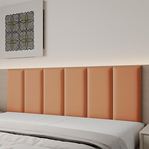 Gepolsterte Wandaufkleber, 6Er-Set, Selbstklebende Wandkissen, Kollisionssichere 3D-Weichpaneele, Schlafzimmer-Wandaufkleber,008,20 * 40cm