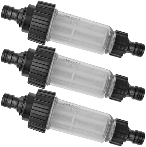 MegaHaustechnik 3 Stück Wasserfilter Vorfilter für Hochdruckreiniger Pumpenfilter Gartenschlauch Wohnmobil Caravan Boot Wohnwagen Camping Adapter passt zu Kärcher Gardena
