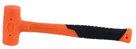 Fafeicy Martillo de Mazo de Goma de 0,5 Libras, Mazo de Goma No Elástico, Diseño Endurecido, Superficie de Golpe Uniforme, para Instalación con Control Preciso