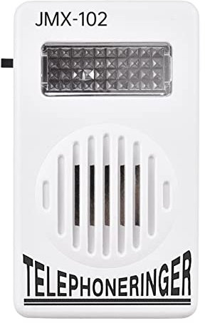 ZASCHMOY Amplificateur de Sonnerie de Téléphone Fort 70 DB, Rehausseur de Volume avec Lampe Flash pour Téléphone Fixe, Type de Connecteur 6P2C