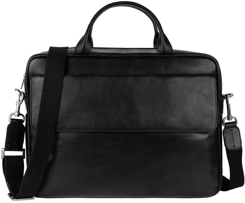 Time Resistance Leder Aktentasche - Italienische handgefertigte Laptoptasche aus Leder - Aktentasche für Männer und Frauen - Professionelle Computer-Aktentasche