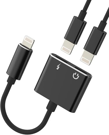 Adaptateur Lightning Jack Double pour iphone 14 Écouteurs Et Chargeur Audio Auxiliaire Câble Splitter vers pour Apple Connecteur Prise pour ipad Tablette Et Accessoires Casque Voiture Charge Musique
