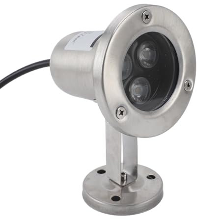 lvifloae Lampada per Stagno 3W LED Acciaio Inossidabile IP68 Faretto Sommergibile a Risparmio Energetico Impermeabile per Stagni, Giardini, Cortili, Fontane, Piscine, Decorazione (Bianco caldo)