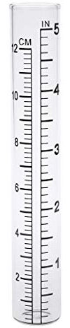 DLUKENY Regenmesser aus Glas, transparent, Ersatzrohr, für den Außenbereich, Garten, Hof, Haus, geeignet für die Dekoration von Hof und Außenbereich, 2 Stück