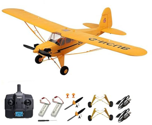 SAYZON J3-CUB RC-Flugzeug 5CH Ferngesteuertes Flugzeug für Erwachsene 1406 Bürstenloser Motor 3D/6G RC-Starrflügelflugzeug mit austauschbaren Teilen