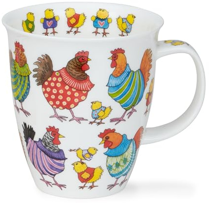 Dunoon Nevis Knitwits Mug en porcelaine fine Motif poule 0,48 l
