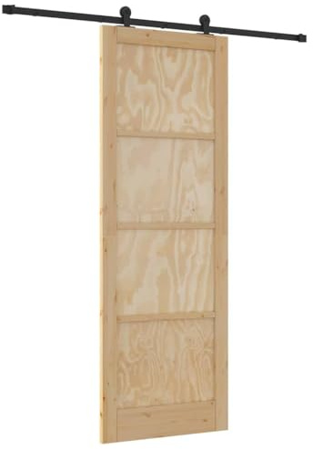 vidaXL Puerta Corredera Orkdal 83 X 232 cm Madera Maciza de Pino Ajustable Moderna Interior con Juego de Herrajes División de Barnilla Interior Separador de Habitaciones