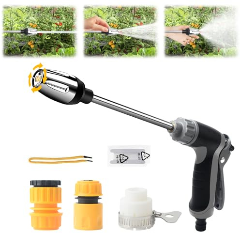 Waterblitz Pressure Washer,Waterblitz High-Pressure Nozzle with Long Rod & 3* Plastic Joints Power High-Pressure Cleaner with 360° Rotating for Three Spray Modes for Washing Cars Pets Patio