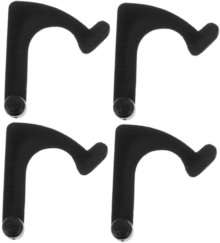 FRCOLOR Vinyl Schallplattenhalter mit Einfacher Montage 4 Stück aus Eisen in Schwarz und Stabilem Halt als Plattenspielerzubehör für Tonarm für Vinyl Plattenspieler