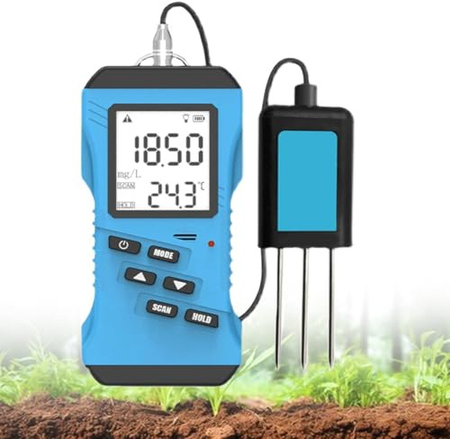 Misuratore digitale di fertilità del suolo, misura azoto fosforo potassio pH umidità con LCD retroilluminato, ideale per la cura del giardino e della fattoria