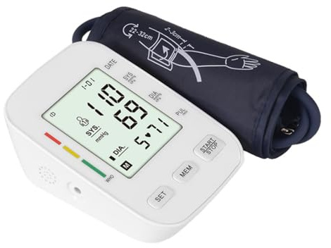 oryzom Tensiómetro V1 Pro – Precisión clínica y comodidad óptima para un control fiable en casa，Pantalla grande, voz de aviso, pequeño y portátil