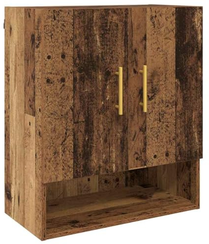 vidaXL Armadietto a Muro Legno Vecchio 60 x 31 x 70 cm, Storage per Soggiorno, armadietto Rettangolare, Moderno Organizer Indoor, unità Garage, Soluzione salvaspazio