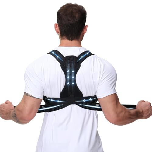 NovoBrace Corrector De Postura Para Hombre y Mujer, Rectificador De Espalda, Postura Correctora Espalda Ajustable, Cinturón Dorsal Hombre Transpirable, Soporte De Espalda, Cuello Y Hombros, Cinturón