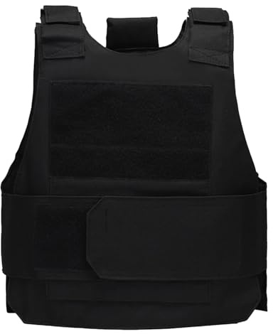 Vestamore Schwarze verstellbare Sicherheitsweste, Schnellverschluss-Design für Polizeischutz und Komfort
