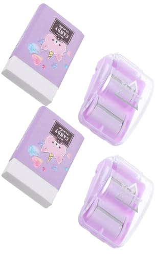 JEWEDECO Set da 2 Rulli Pulitori Gomma da Scrivania Portatili in Gomma e Plastica, Mini Raccoglitori di Briciole per Studenti e Ufficio, Compatti e Leggeri per Pulizia Facile