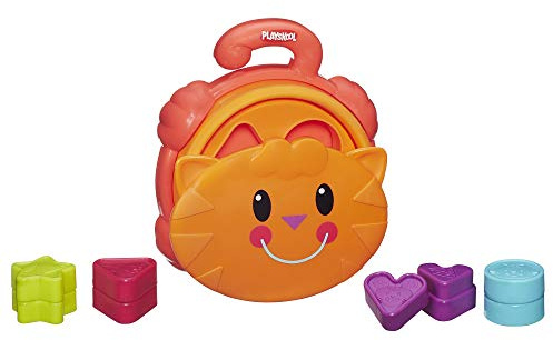Playskool Formsteck-Katze Sortierspielzeug für Kleinkinder ab 18 Monaten mit 2-teiligen Formen zum Ordnen, Zusammenklappbar (Amazon Exclusive)