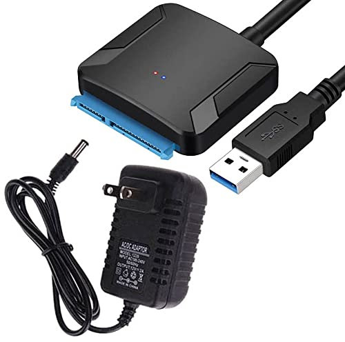 ezqnirk 1pcs USB 3.0 à SATA Adapter Convertisseur Câble USB3.0 Disque dur Convertisseur câble HDD Adaptateur SSD,With US Plug