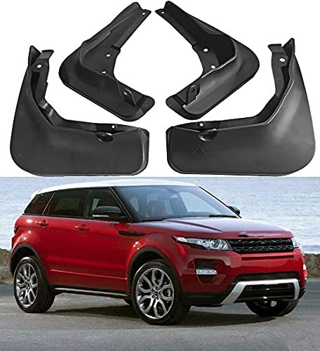 4 X Modellati Auto Parafanghi Paraspruzzi per Range Rover Evoque 2012 2013 2014 2015 2016 2017 2018, Anteriore Posteriore in Gomma Parafango Con Viti Di Montaggio, Protezione Esterni Accessori