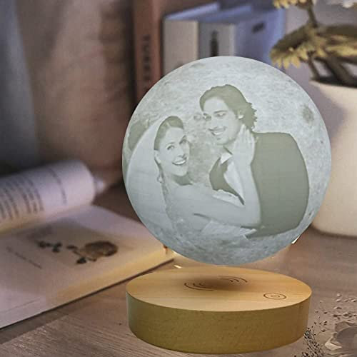 VGAzer Customized Levitating Moon Lamp, 3D-Druck schwebenden Mond Licht, für einzigartige Geschenke, Raumdekoration, Nachtlicht, Büro Schreibtisch Tech Spielzeug