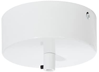 B&P Lamp® 5 Inch Diameter by 2 Inch Height Pendant Canopy Kit to Mount LED Driver, White Finish