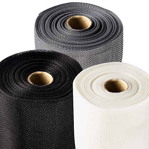 Stahlia Fliegengitter Schwarz Breite: 150cm Meterware Fliegengitter Balkontür Fenster Insektenschutz Tür Fenster Mückenschutz Moskitonetz Fiberglasgewebe