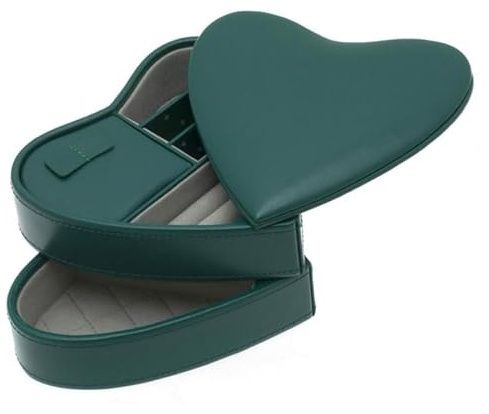 Davidts - Coffret à bijoux en cuir Chrome - vert - 14 x 13 x 9 cm - Vert