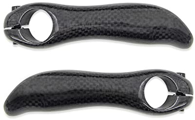 RXL SL Extremos de Manillar de Bicicleta 22.2mm Carbono MTB Extremo de Barra ergonómica Barras de Bicicleta de Montaña Termina Manillar Cuerno 1 par 3K Brillante