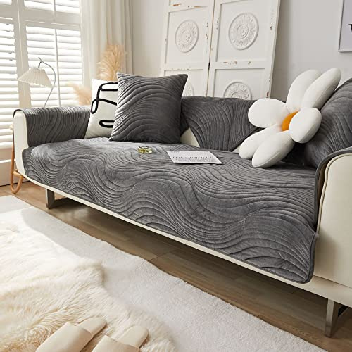 WYJHNLBEDC Sofa/Couch überzug/überwurf/überwurfdecke/Sofabezug Sofaschutz | Warmer Super Weicher Kurzer Plush Fleecedecke für Sofa L Form/U Form/Ecksofa 3/2/1 Sitzer, Sofaschutz Hund Kratzschutz Katze