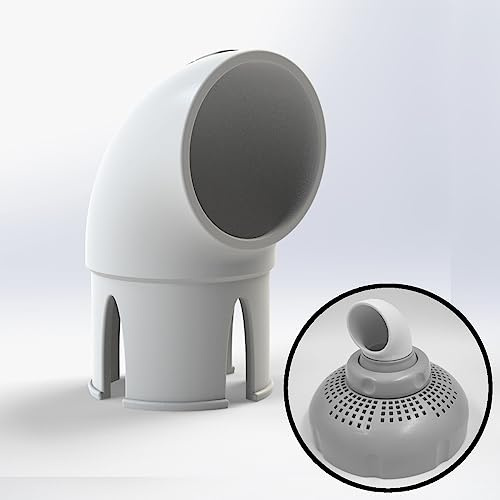 edaltec Pooldüse Einlaufdüse 360° drehbar abgewinkelt passend für Intex Pool Düse Auslass Ausströmer Umwälzung Reinigung 38mm weiß