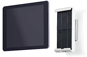 Durable Tablet Wandhalterung (für Tablets 7-13 Zoll, 360° drehbar mit Diebstahlsicherung) weiß | Tablet Halterung für die Wand, 360 Grad drehbar, inklusive Spezialschlüssel, gummierte Halteflächen