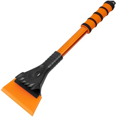 BEEWAY Ice Scraper - Car Essentials for Winter, Wide 13cm TPU Blade - Efficency and No Scratches Ice Snow Frost Removal for Windscreen and Windows