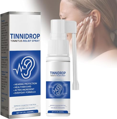 Tinnidrop Tinnitus Relief Spray, Tinnitus Relief Spray, Tinnitus Relief for Ringing Ears, Relief Ear Discomfort, Earwax Cleaning Care Spray for Relieves Tinnitus Ear Back (1 Pcs)