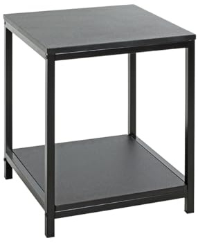HAKU Beistelltisch schwarz MDF Metall Couchtisch klein - Maße: B 40 x H 50 x T 40 cm Style: Modern