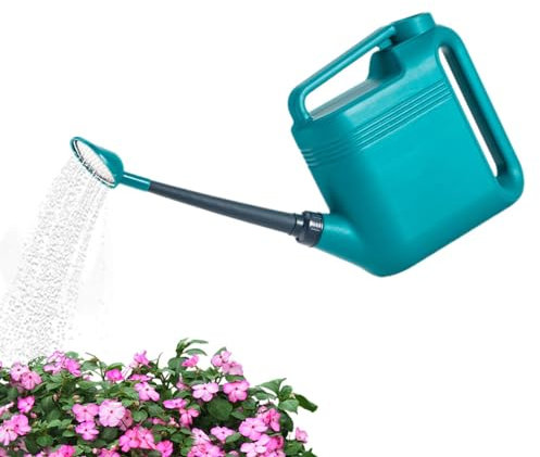 Regadera de flores con boquilla larga extraíble | Maceta de riego de dos asas, regadera de flores de jardín de gran capacidad para uso en exteriores