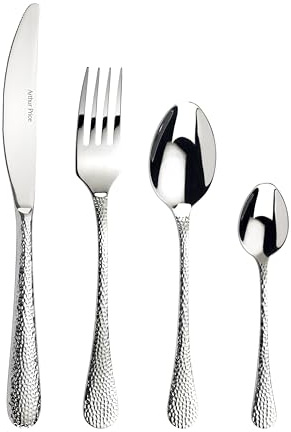 Arthur Price ZAVA1601 Avalon 16 Piece 4 Person Cutlery Set, Stainless Steel, Silver