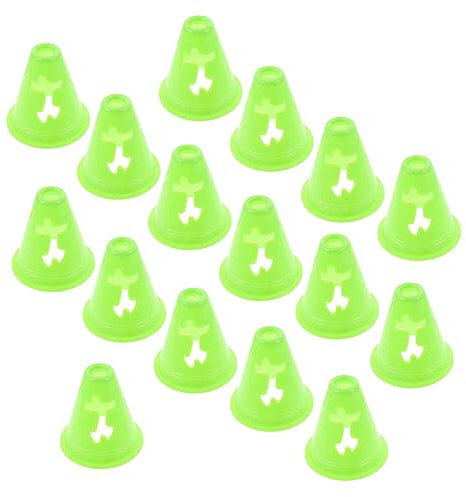 HONMEET 20pièces Cones Entraînement pour Pratique Sportive Marqueurs Légers pour Football Basketball Et Roller Skating Obstacle pour Activités Et Événements