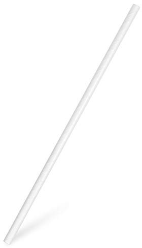 VEPATIM 1000 Papiertrinkhalme gerade weiß 20 cm Ø 6 mm