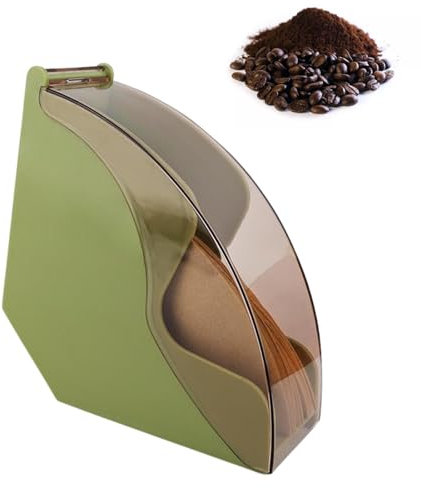 Kaffeefilterhalter Mit Deckel, Filtertütenhalter Aufbewahrung, Filtertütenhalter Kaffefilterhalterung Mit Staubdichter Abdeckung Aus Acryl, Kaffee Filtertüten Spender