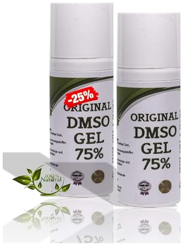 Leivys DMSO Original GEL - 75% DMSO 99,9% Reinheit mit Dimethysulfoxid 99,9% in HDPE mit Dosierpumpe, 2x50ml