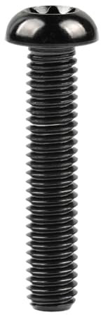Vis à tête Torx demi-ronde Ti M6 en titane, Noir-1pc, M6x30mm