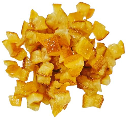 1kg Arancia Candita a Cubetti 10x10mm Romeo. Frutta Italiana Naturale al 100%. In vasetto richiudibile da 1000 grammi. Senza Coloranti, Senza Additivi, Senza Solfiti. Canditura Lenta 7 giorni.